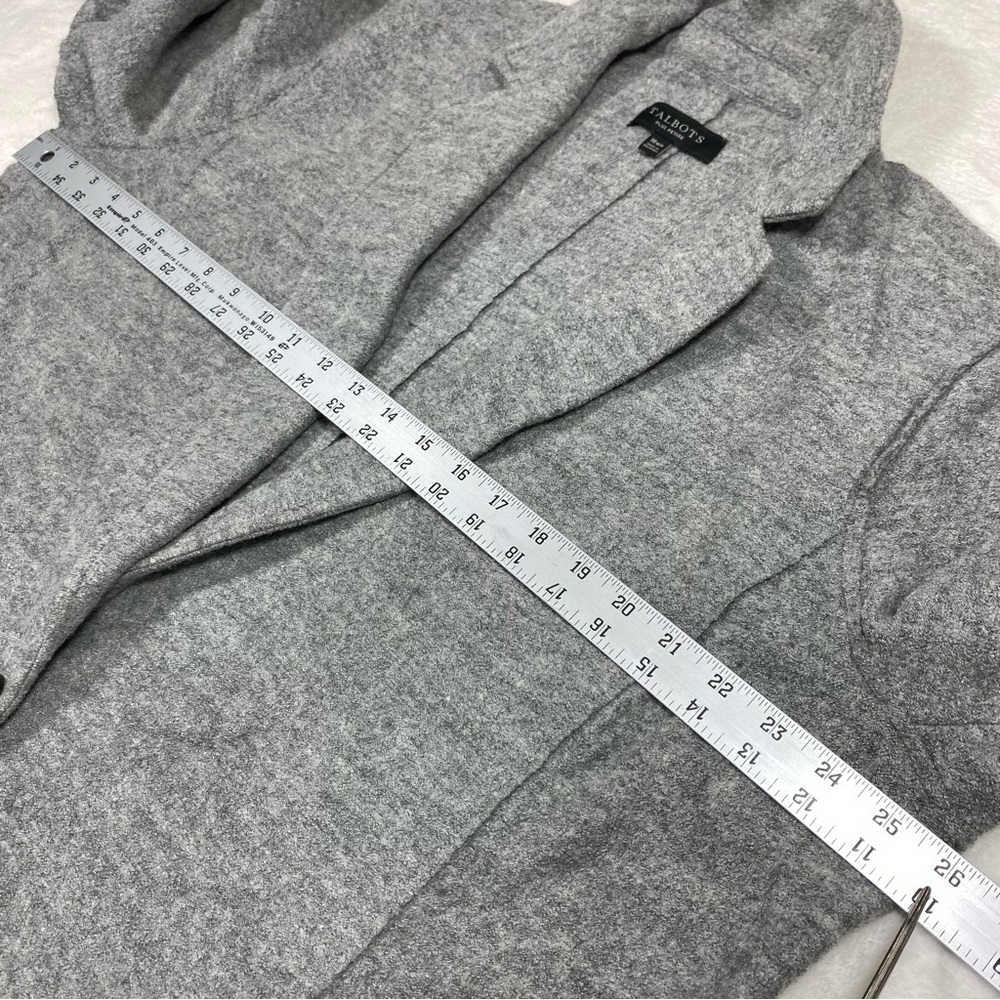 TALBOTS Broiled Boucle Gray Wool Blend Jacket Coat 18 Plus Petite Pocket Unlind - Picture 11 of 16